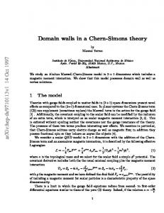 Domain walls in a Chern-Simons theory