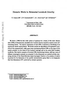 Domain Walls in Extended Lovelock Gravity