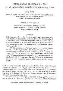 domination number of spanning trees