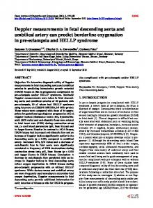 Doppler measurements in fetal descending aorta and umbilical artery ...