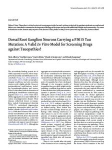 Dorsal Root Ganglion Neurons Carrying a P301S Tau Mutation: A ...