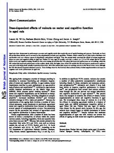 Dose-dependent effects of walnuts on motor and cognitive ... - USDA