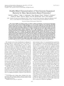 Double-Blind Characterization of Non-Genome-Sequenced Bacteria ...