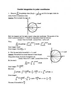 Double integration in polar coordinates problems and solutions