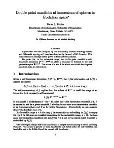 Double point manifolds of immersions of spheres in Euclidean space