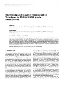 Downlink space-frequency pre-equalization ... - Semantic Scholar