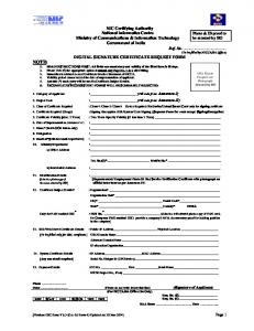 Download DSC Request Form