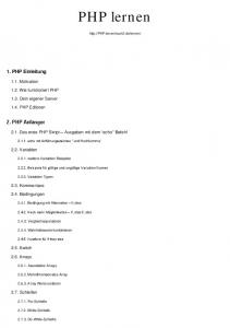 Download PHP Tutorial als PDF