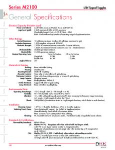 Download Specifications - NKK Switches