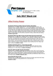 Download Stock List - Portman Graphic