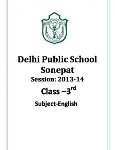 Download Syllabus for Class III - DPS.in