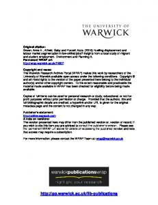 Download - Warwick WRAP - University of Warwick