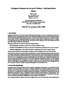 DRAFT as of June 20th 1999 - CiteSeerX