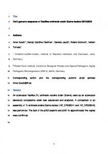 Draft genome sequence of Bacillus anthracis strain Sterne isolate