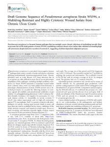 Draft Genome Sequence of Pseudomonas