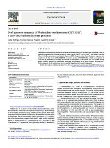 Draft genome sequence of Thalassobius