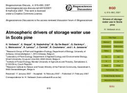 Drivers of storage water use in Scots pine