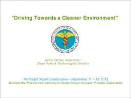 Driving Towards a Cleaner Environment