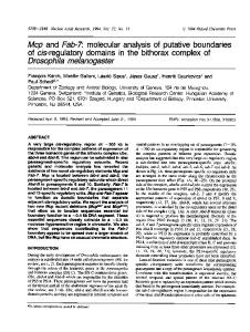 Drosophila melanogaster - BioMedSearch