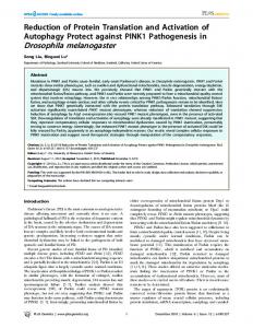 Drosophila melanogaster - CiteSeerX