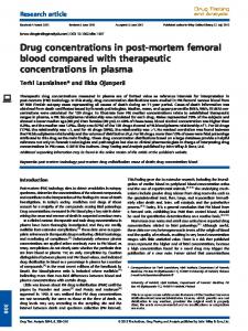 Drug concentrations in postmortem femoral blood ... - CiteSeerX