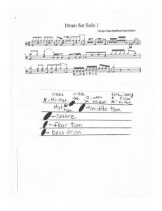 Drum Solo 1 Sheet Music - WordPress.com