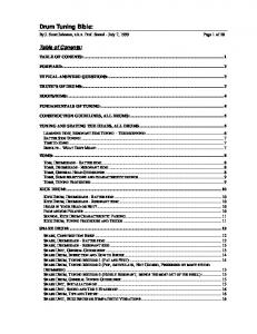 Drum Tuning Bible: - Enet