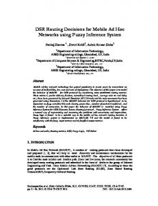 DSR Routing Decisions for Mobile Ad Hoc Networks using Fuzzy ...