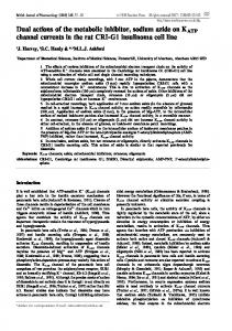 Dual actions of the metabolic inhibitor, sodium ... - Wiley Online Library