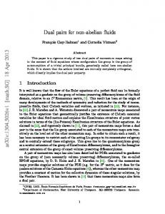 Dual pairs for non-abelian fluids