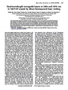 Dual-wavelength waveguide lasers at 1064 and ... - OSA Publishing