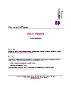 Durham e-Theses - Durham University