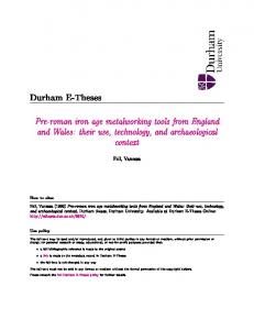 Durham e-Theses - Durham University