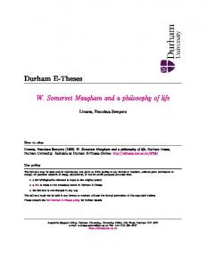 Durham E-Theses - Durham University