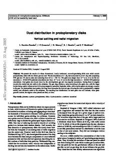 Dust distribution in protoplanetary disks