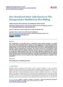 Dye-Sensitized Solar Cells Based on TiO2 Nanoparticles Modified by