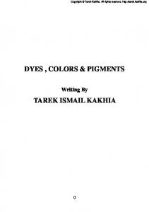 Dyes, Colors & Pigements