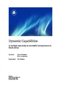 Dynamic Capabilities - DiVA
