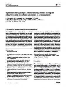 Dynamic heterogeneity - Forest Service