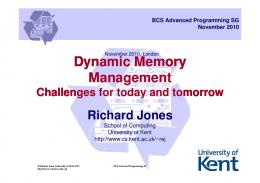 Dynamic Memory Management