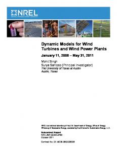 Dynamic Models for Wind Turbines and Wind Power Plants