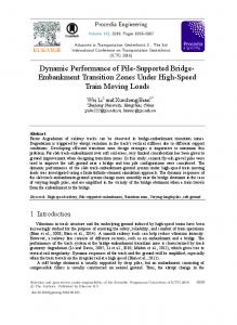 Dynamic Performance of Pile-supported Bridge-embankment ... - Core