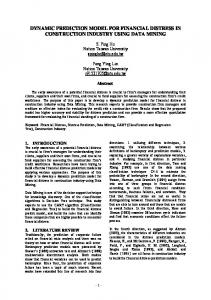 dynamic prediction model for financial distress in construction ... - IAARC