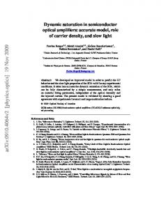 Dynamic saturation in semiconductor optical amplifiers: accurate