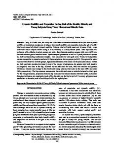 Dynamic Stability and Propulsion during Gait of the ... - Semantic Scholar