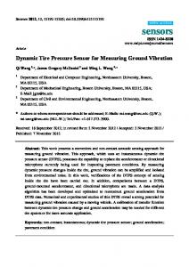 Dynamic Tire Pressure Sensor for Measuring Ground Vibration - MDPI