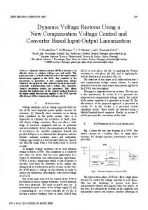 Dynamic Voltage Restorer Using a New