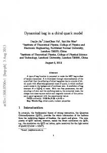 Dynamical bag in a chiral quark model