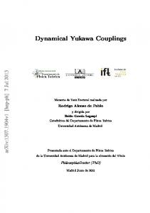 Dynamical Yukawa Couplings - arXiv