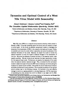 Dynamics and Optimal Control of a West Nile Virus ...